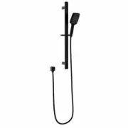 Ikon Seto Black Square Hand held Sliding Shower Rail
