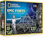 NATIONAL GEOGRAPHIC Kids 225-Piece Indoor Fort Builder - Creative Play STEM Building Toy, Blanket Fort (Amazon Exclusive)