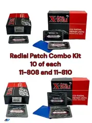 Xtra Seal 11-808 & 11-810 Radial COI Repair 10pc of Each Size Rectangle Patches