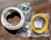 2-Way Splitter PCT-D32,Ethernet Jumper 7ft, 12’ Coax Cable,7ft RJ11 Phone Jumper