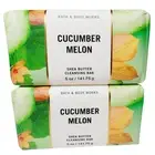 2 CUCUMBER MELON Bath & Body Works Shea Butter Cleansing Body Bar Soap 5oz NEW