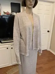 NWT Eileen Fisher BRAMBLE Organic Linen Melange Slouchy Cardigan Size M MSRP$228