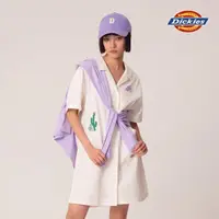 在飛比找momo購物網優惠-【Dickies】女款米白色精美塗鴉刺繡襯衫式連身裙｜DK0