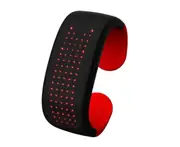Creative Button Control Dynamic Display LED Display Light Bracelet Suitable for Bar Party Birthday Atmosphere Night-Red