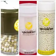 Choice Of Wilton White Sprinkles Mix Pearl Glitter/Sugar Peals