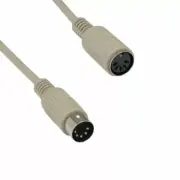 KNTK 6ft DIN 5 to DIN5 Extension Cable Male to Female AT keyboard to PC MIDI