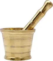 Traditional Brass Mortar Pestle Khal Batta Hamam Dasta Spice Herb Grinder