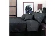 Canterbury Fifth Avenue Charcoal Embroidered Quilt Cover Set Queen