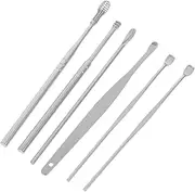 Yardenfun 6Pcs Stainless Steel Ear Wax Removal Kit Durable Ear Cleaning Tools for Home and Salon Use