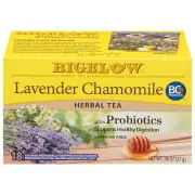 Bigelow Lavender Chamomile Probiotic Tea 0.98 oz (Pack of 6)