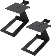 Desktop Speaker Stands with EVA Pads, 8.1x5.9x4.9in Metal Bookshelf Speakers Stands, Studio Monitor Support, Carbon Steel Desktop Risers for Small Medium Computer Speakers