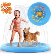 Sprinkler Pad, Kids Splash Play Mat Inflatable Water Toys Outdoor Water Toys