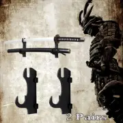 2pairs Sword Stand Sword Hook Acrylic Two-Layer Wall Mounted Samurai Sword Stand