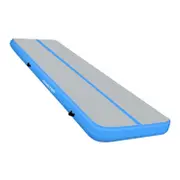 Powertrain 6m x 2m x 20cm Air Track Gymnastics Mat Tumbling Exercise (Grey Blue)