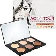 Australis AC ON TOUR Cool Tone Complexion Cream Highlight Natural Glow Makeup Contour Kit