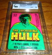 1979 Topps THE INCREDIBLE HULK Unopened Bubble Gum Wax Pack TV Show GAI MINT 9