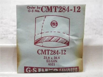GS CMT284-12 Watch Crystal Fit Elgin 6521 - 21.9 x 20.4 mm - Replacement Repair