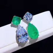 Luxury! Inspired Emerald Earrings,High Imitation Emerald Earrings