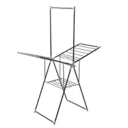 Boxsweden Foldable Clothes Airer/Dryer/Horse w/ Hanging Rack 155 x 194cm Black