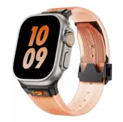 Transparent ORANGE Strap Band Apple Ultra 2 49mm 10 9 8 7 6 5 Titanium Bracelet