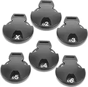 Alasum 6pcs Golf Club Head Covers with Rotating Number Tags Interchangeable Golf Id Labels for Fairway Clubs and Drivers Durable Protector Tags for Easy Identification