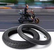 14 Inch Bike Tire Set, 14x2.50 64-254 Inner and Outer Tires, 2.50-10 Dirt Bike Tire Street Neumático, 60/100-10 Thickened Tires, 36 P.S.I. Max Load 330 Lbs 45 P.S.I