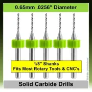 #71 Carbide Drill Bits .026" x 1/8" Shank – 5 Pack – PCB CNC Precision Tools