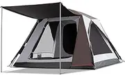 Automatic Instant Pop-Up Tents, Camping Dome Tents 3-4 Person with 2 Door Double-Layer Rainproof Sunscreen and Ventilation