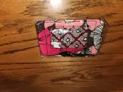 Vera Bradley Zip ID Case in Mocha Rouge New with tags in original packaging