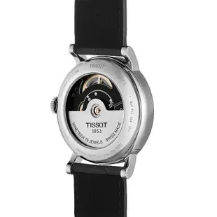 現貨 手錶Tissot天梭官方正品魅時系列時尚簡約機械皮帶手表男表