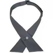 Adjustable Criss-Cross Bowtie School Uniform Pre Tied Bows for Women/Girls Gray