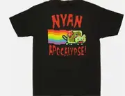 Nyan Cat Apocalypse T-Shirt Funny Meme Retro Graphic Tee Unisex S-3XL Style 0576