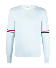 Thom Browne RWB Striped Crewneck Sweatshirt 2,3,4 light blue
