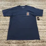 Volcom Frosty Nation SST Ice Cold Stone Men Medium Navy Short Sleeve T-Shirt $25