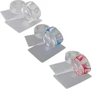 Healvian 3 Pack Nail Art Seal Steel Plate Manicure Stamping Plates Nail Art Decor Set DIY Stencil Kit