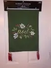 Robert Stanley Home Collection Green Table Runner Embroidery Tassels 72" x 13"