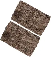 Abaodam 2pcs Bark Terrarium Background Board for Reptile Habitat Decor Tree Bark Backdrop for Fish Tank Climbing Pets Snakes Spiders Home Office Aesthetic
