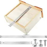 [Moxweyeni] Dresser Drawer Repair Kit Replacement Kitchen Junk Drawer Support Brackets Starter Kit Hardware Furniture Accessories Brackets for Reinforce Repair Wooden Chipboard, Includes Screws(6 Sets)