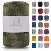 Polyester Macrame Cord 2mm x 250 yards 750 feet 2mm Polypropylene Olive Drab...