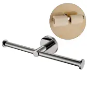 Silver Toilet Paper Holder with Mounted Towel Stand