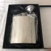 Stainless Steel Pocket Hip Flask Screw Cap W/ Funnel 6 oz *** Free Shipping ***