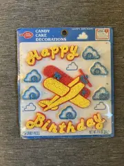 Vintage Betty Crocker1989 Candy Cake Decoration Happy Birthday