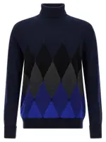 [Ballantyne] Ballantyne-Argyle Turtleneck Maglioni Blu-Uomo 52IT