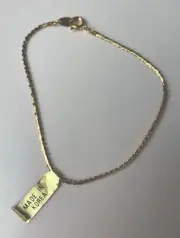 7” Gold Tone Bracelet Chain Thin & Plain Made In Korea