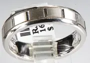 MENS GOLD WEDDING BAND FANCY CUT DESIGN 14KW 9.7GR 6mm