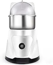 Electric Grain Mill Grinder Herb Grinder Spice Grain Mill Portable Coffee Grinder High Speed Stainless Steel Four-Leaf Smashing Cutter for Beans Grinder Seeds Pepper Sugar Salt