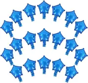 100 Pcs 5'' Blue Star Shaped Balloons Foil Balloons Mylar Balloons for Baby Show