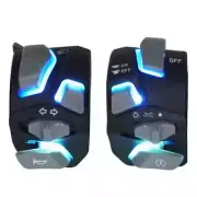7/8'' Handlebar Switch Headlight Turn Signal Start Kill Button With LED BLUE