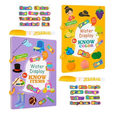 Water Drawing Book Magic Doodle Coloring Book Learning Painting & Pen For Kids