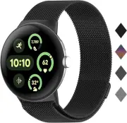 Metal Band for Google Pixel Watch 3 45 mm (2024), Magnetic Mesh Replacement Stra
